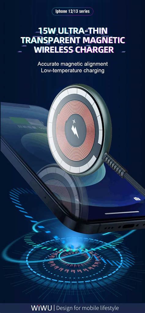 WiWU M14 MagSafe Magnetic Wireless Charger | Gadgettrackbd.com