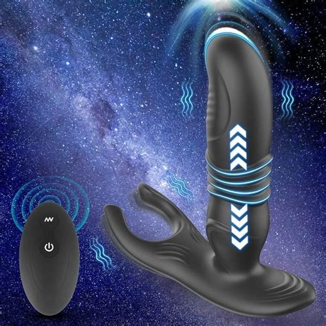 Thrusting Anal Vibrator Vibrating Prostate Massager With 10 Thrusting