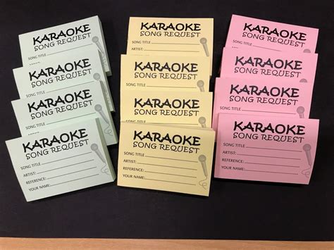 Karaoke Song Request Slips 1200 Sheets 12 Pads Of 100 Etsy UK