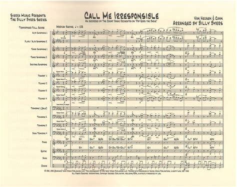 Call Me Irresponsible Basie Count By Composer Performer Jazz