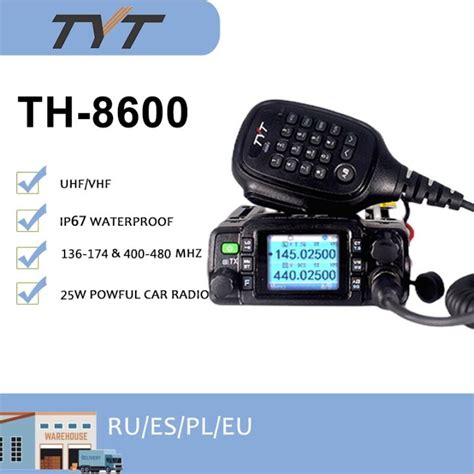 TYT TH 8600 Walkie Talkie Cb Mini Car Radio IP67 Waterproof Dual Band