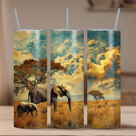 Motherly Elephants Tumbler Wrap Baby Elephant Png Sublimation Designs