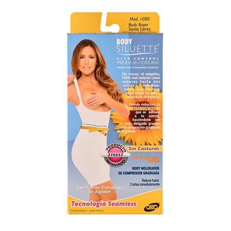 Body Boxer Body Siluette Seamless Alto Control Senos Libres Extragrande Nude Dama