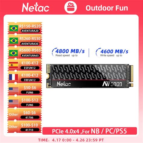 Netac M Ssd Gb Tb Nvme Pcie Mb S Unidade De Estado S Lido