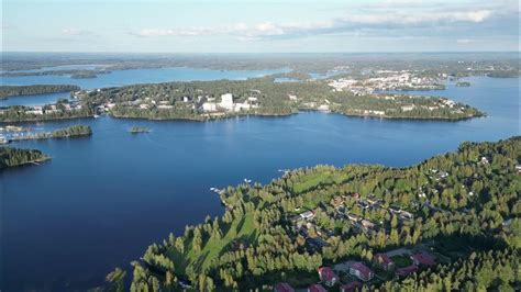 Early Autumn Afternoonflight Over Lake Saimaa And Savonlinna City