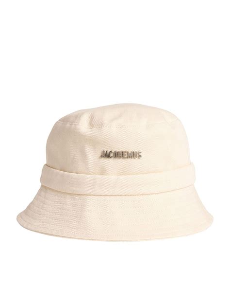 Jacquemus Cotton Le Bob Gadjo Bucket Hat In Natural For Men Lyst