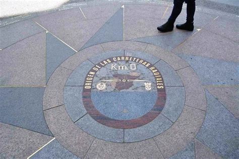 Placa del Kilómetro Cero en la Puerta del Sol Mirador Madrid