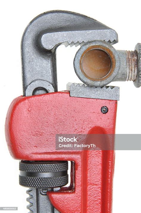 Plumbers Pipe Wrench And Plumbing Component Stock Photo Download