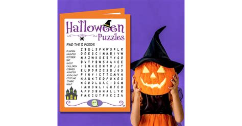 Halloween Kids Puzzles Activity Card | Zazzle