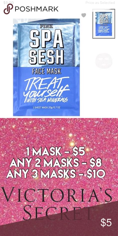 Spa Sesh Victorias Secret Pink Mask Rejuvenating Sheet Mask With Sea Minerals Get Gorgeous