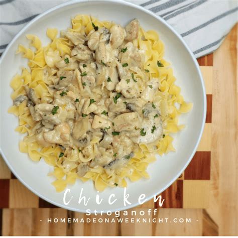 Chicken Stroganoff Homemade On A Weeknight