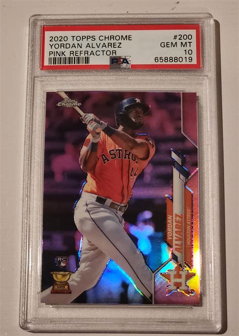 Topps Chrome Yordan Alvarez Pink Refractor Psa Myslabs