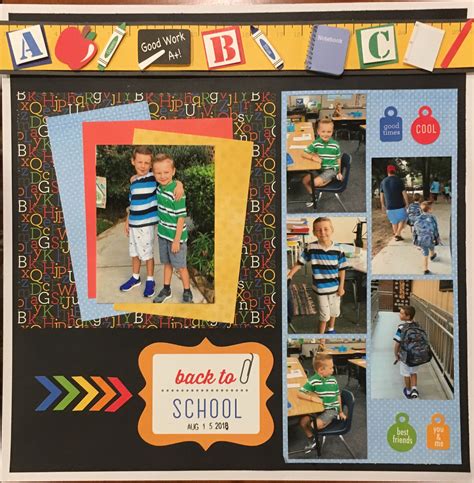 Back To School School Scrapbook Layouts School