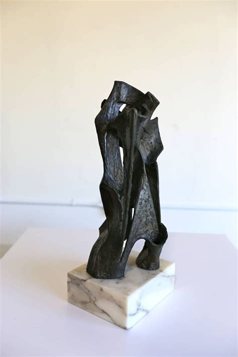 Brutalist Abstract Bronze Sculpture at 1stDibs