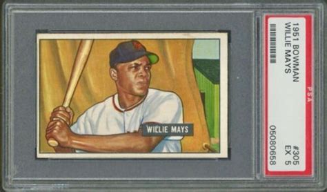 Bowman Psa Willie Mays Rookie Rc Card Hof Psa Ebay