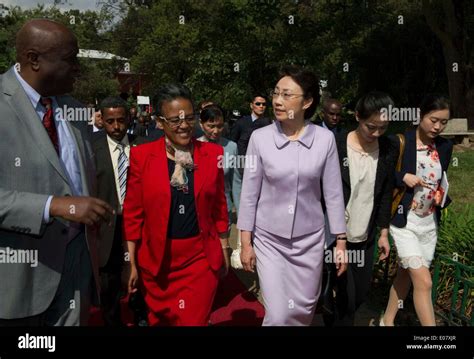 Addis Ababa Ethiopia 5th May 2014 Cheng Hong 3rd R Front Wife