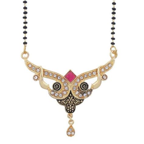 Buy Zeneme Women Mangalsutra American Diamond Gold Plated Traditional