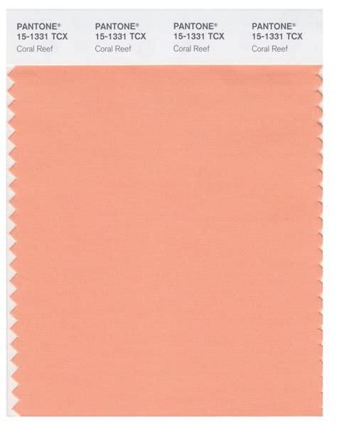 Pantone Smart 15 1331 Tcx Color Swatch Card Coral Reef Single Issue