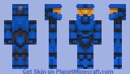 Halo blue spartan Minecraft Skin