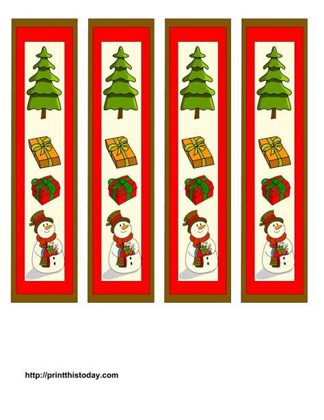 Free Printable Christmas Bookmarks