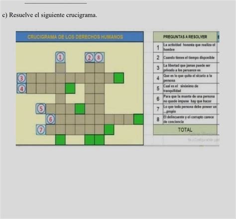 Resuelve El Siguiente Crucigrama De Los Derechos Humanos Brainly Lat