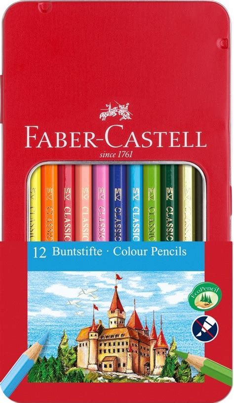 Kredki Zamek 12 Kol Opak Metalowe Faber Castell ABIBO