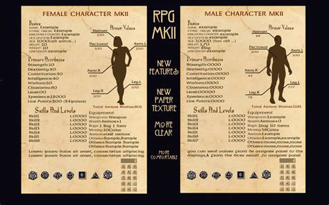 character sheet rpg mkii   van egg  deviantart