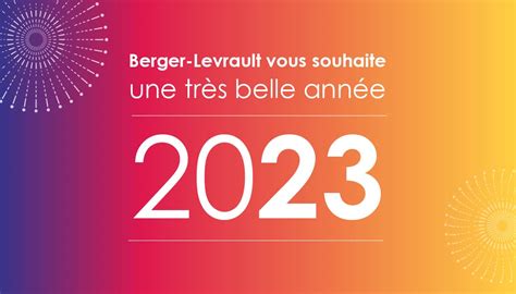 Berger Levrault Vous Souhaite Une Très Belle Année 2023