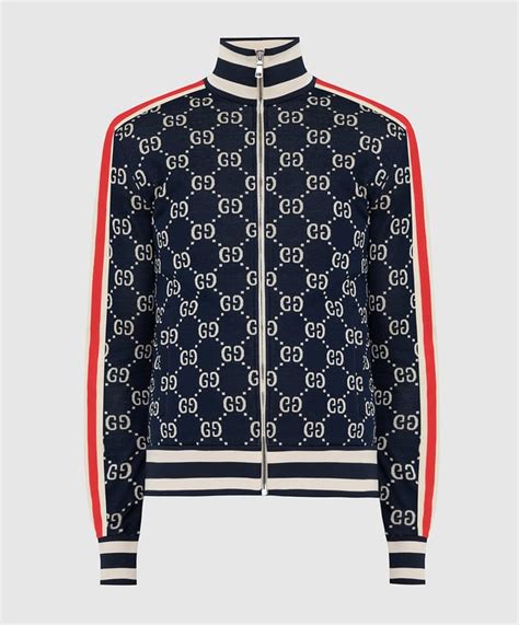 Gucci - Темно-синяя спортивная кофта 496919X9V05 купить в Symbol