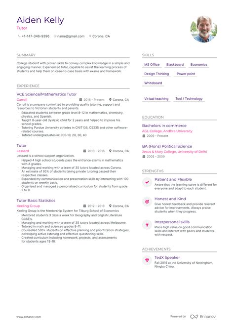 Tutor Resume Examples Guide For