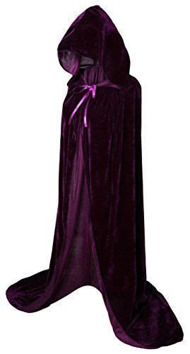 VGLOOK Full Length Hooded Cloak Long Velvet Cape Cosplay Costumes 59