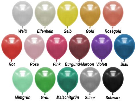 Partydekoration Und Luftballons Im Shop Metallic Luftballons Latex 30