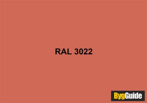 RAL 3022 Lakse rød BygGuide