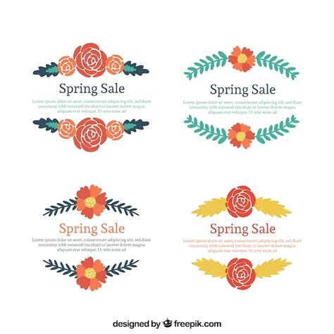 Free Vector Spring Sale Logos