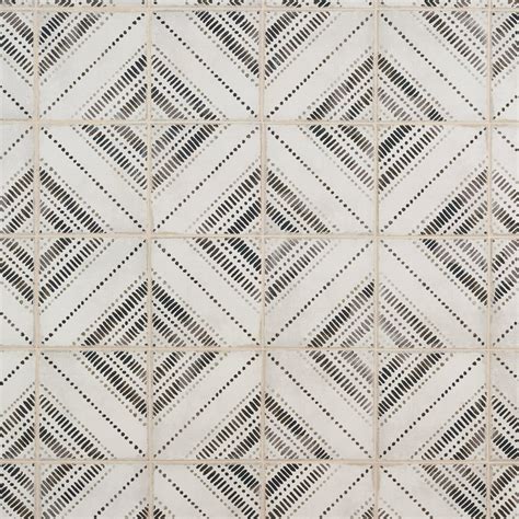 Moda Del Mar Bohemian Black Porcelain Tile 8 X 8 1 3 Inch Thick