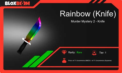 🌈unlock Godly Rainbow Knife In Mm2 Get It Now And Rule Roblox