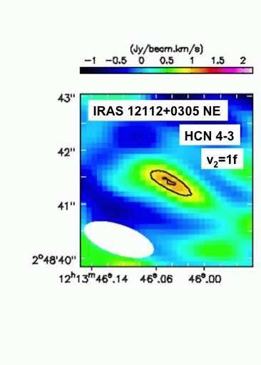 Integrated Intensity Moment 0 Maps Of The Vibrationally Excited Hcn