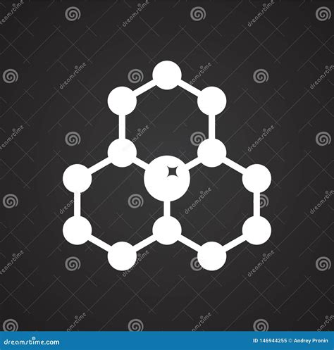 Molecula Icon On Background For Graphic And Web Design Simple Vector