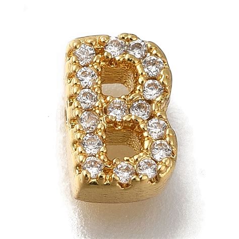 Wholesale Rack Plating Brass Micro Pave Clear Cubic Zirconia Beads