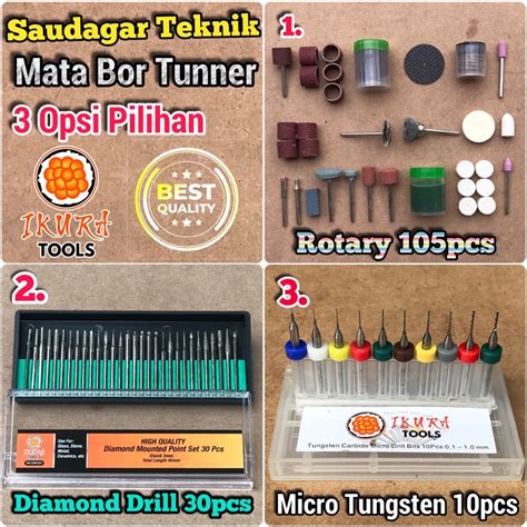 Jual Mata Bor Tuner Diamond Set Mata Gerinda Mini Ukir Amplas Potong