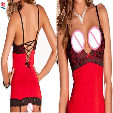 Tb Das Mulheres Sexy Lingerie Vestido De Renda Lingerie Preta