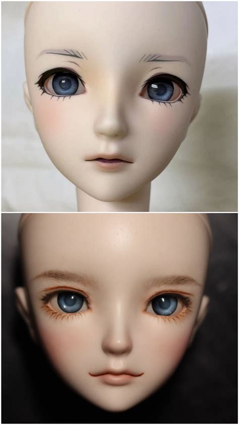 First Vinyl Faceup Progress Company Faceup Vs My Wip Volks Dd 9s R Bjd