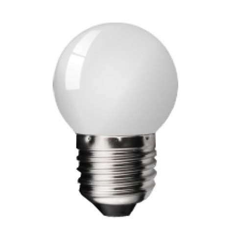 Led 45mm Round 1w E27 White