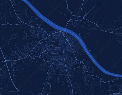 Brčko - Dark Blue Vector Map | Boundless Maps