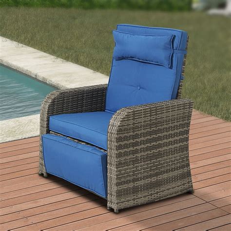 Breakwater Bay Chaise De Patio Inclinable Dext Rieur Avec Coussins