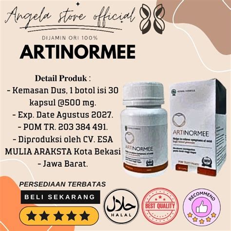 Jual Artinormee Herbal Asli Original Obat Hipertensi Darah Tinggi