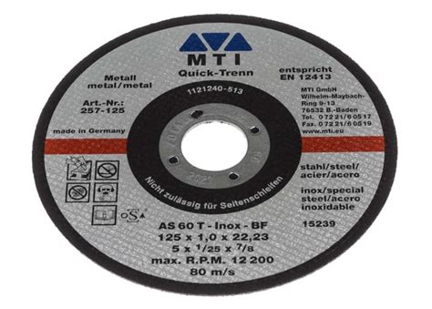 Mti Mti Diamond Cutting Disc Mm X Mm Thick P Grit