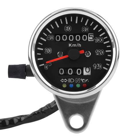 Kimiss Mm Universal Schwarz Gesicht Mechanische Motorrad Tachometer