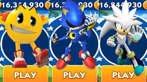 Sonic Dash Pacman VS Metal Sonic VS Silver Sonic Movie Sonic Vs All