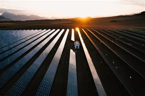 Painéis solares azuis módulos fotovoltaicos para energia renovável